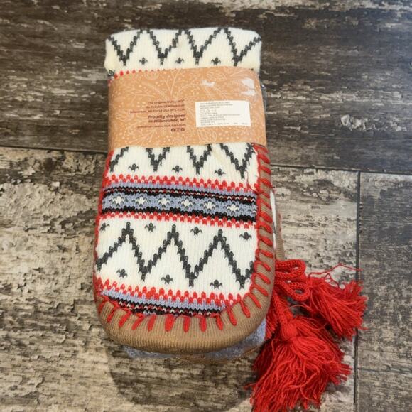 Muk Luks Slipper Socks Womens S/M 5-7 Knit Slip Resistant Warm Lined Cozy NWT - Picture 3 of 6